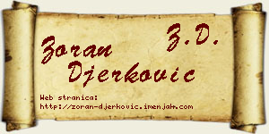 Zoran Đerković vizit kartica